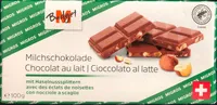 Chocolat au lait aux éclats de noisettes