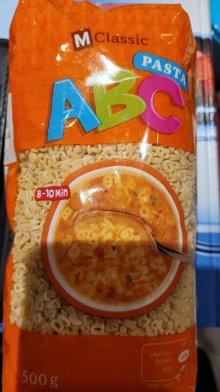 Buchstabenpasta