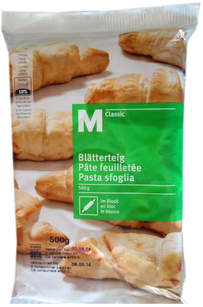 Pâte feuilletée en bloc