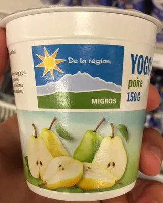Yogourt poire, de la région