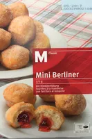Mini Berliner fourrées à la framboise