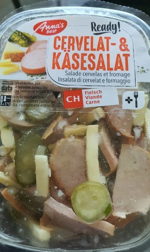 Salade de cervelas et fromage