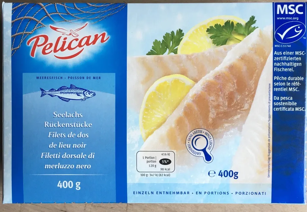 Filets de dos de Lieu noir