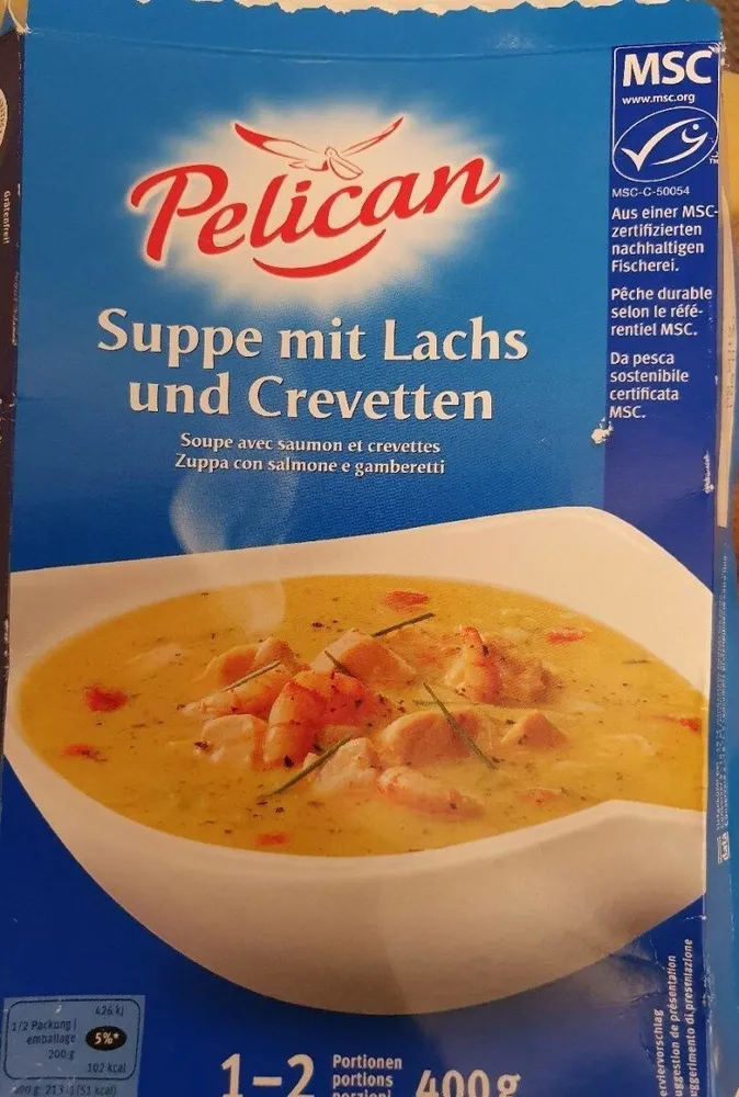Pelican Suppe mit Kasachstan und Crevetten