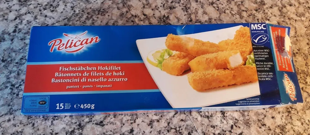 Bâtonnets de filets de hoki