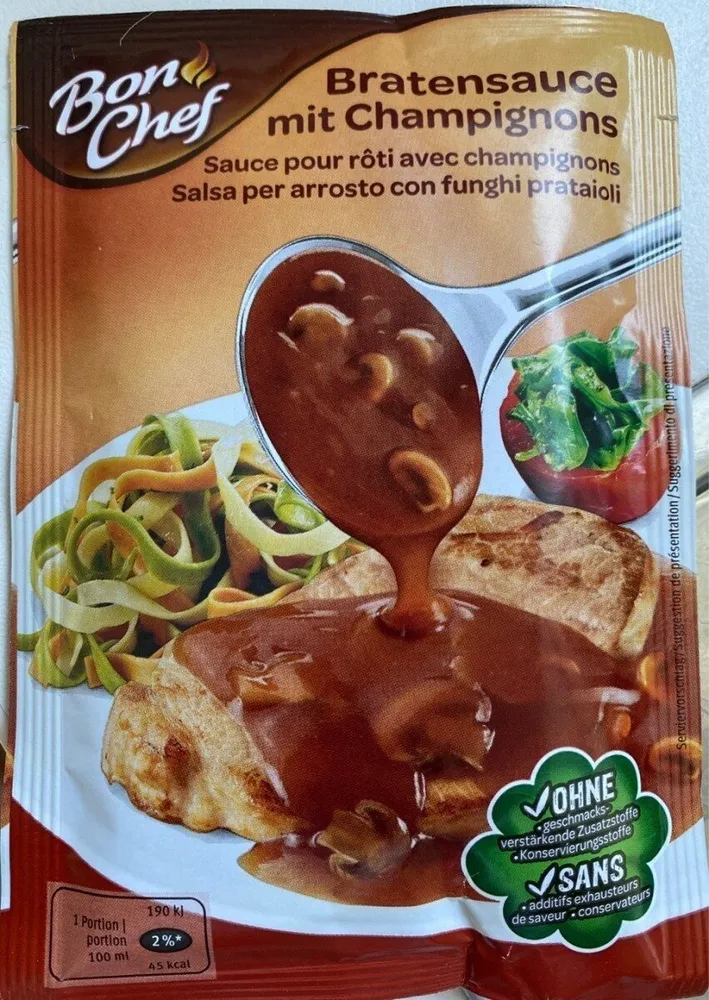 Sauce pour rôti avec champignons