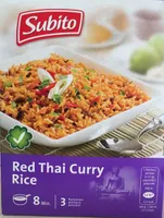 Red thai curry rice