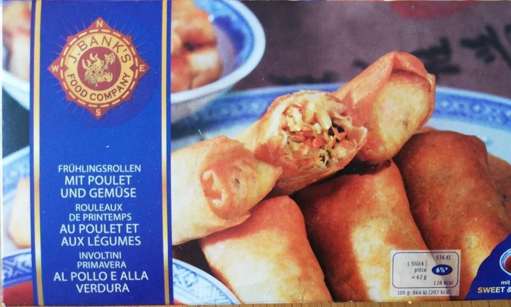 Frühlingsrollen mit Poulet und Gemüse