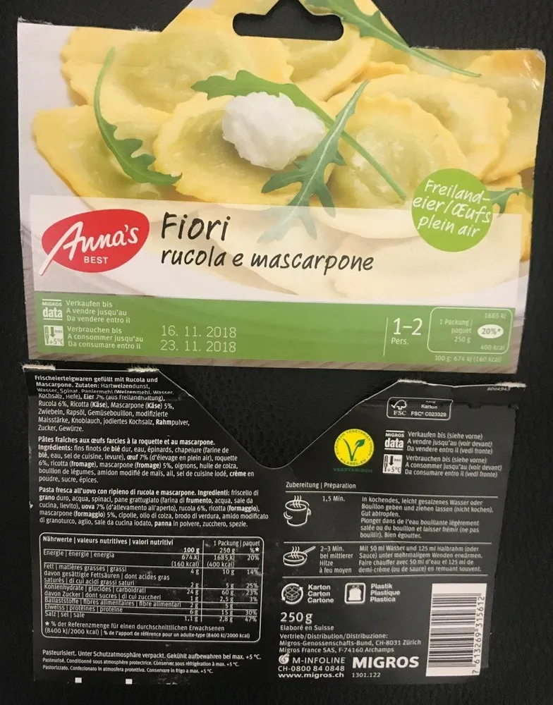 Fiori rucola mascarpone
