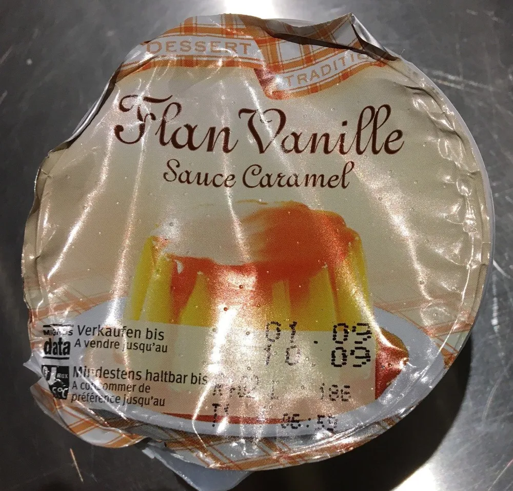 Flan vanille sauce caramel