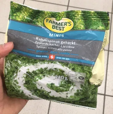 Épinards hachés à la crème