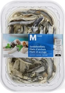 Filets d'anchois marinés