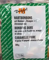 Bonbons durs aux arômes de framboise, orange et citron