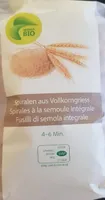 Spirales à la semoule intégrale