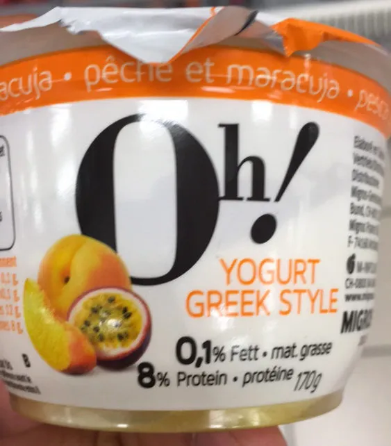 Oh! Yogurt Greek Style Pêche-Maracuja