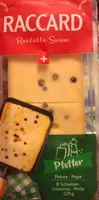 Raclette suisse poivre