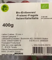 Bio-Erdbeeren Fraises Italien