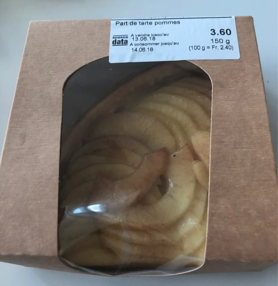 Part tarte aux pommes