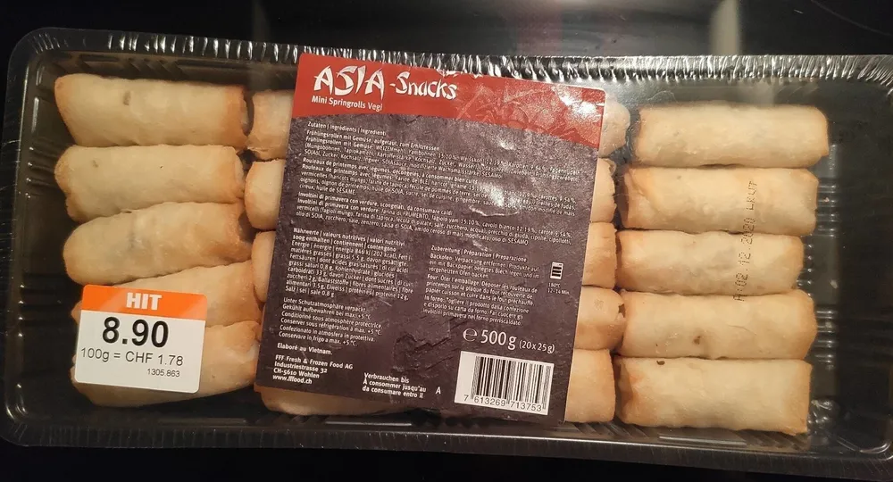 Asia mini rouleaux de printemps