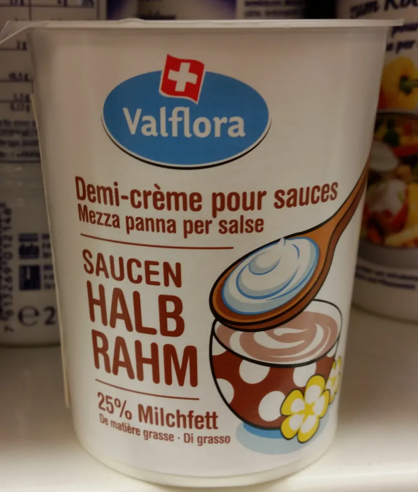 Demi-crème pour sauces 25% matières grasses