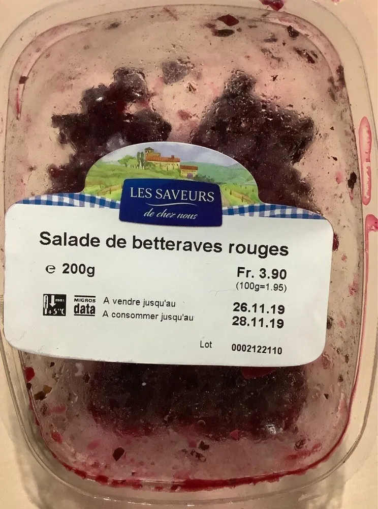 Salade de betteraves rouges