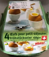 Oeufs pour petit-déjeuer maxi 68 gr plus
