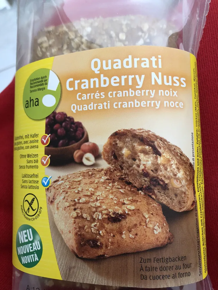 Carrés cranberry noix aha!