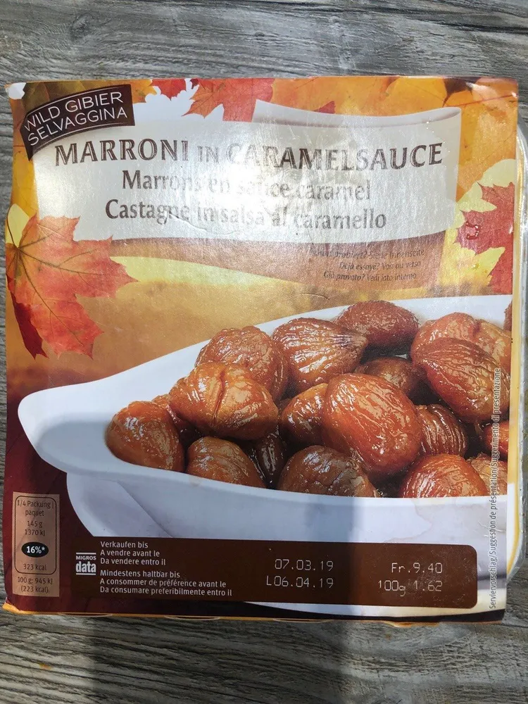 Marrons en sauce caramel