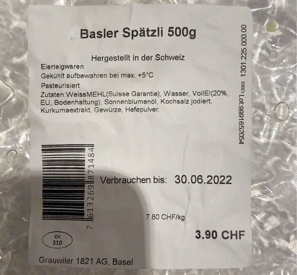 Spätzli Bâlois