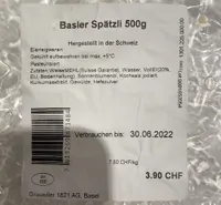 Spätzli Bâlois