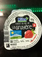 Yogourt fraise au lait de la Gruyère