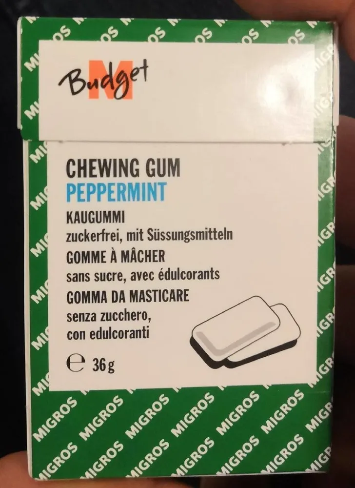 Chewing-gum pepermint