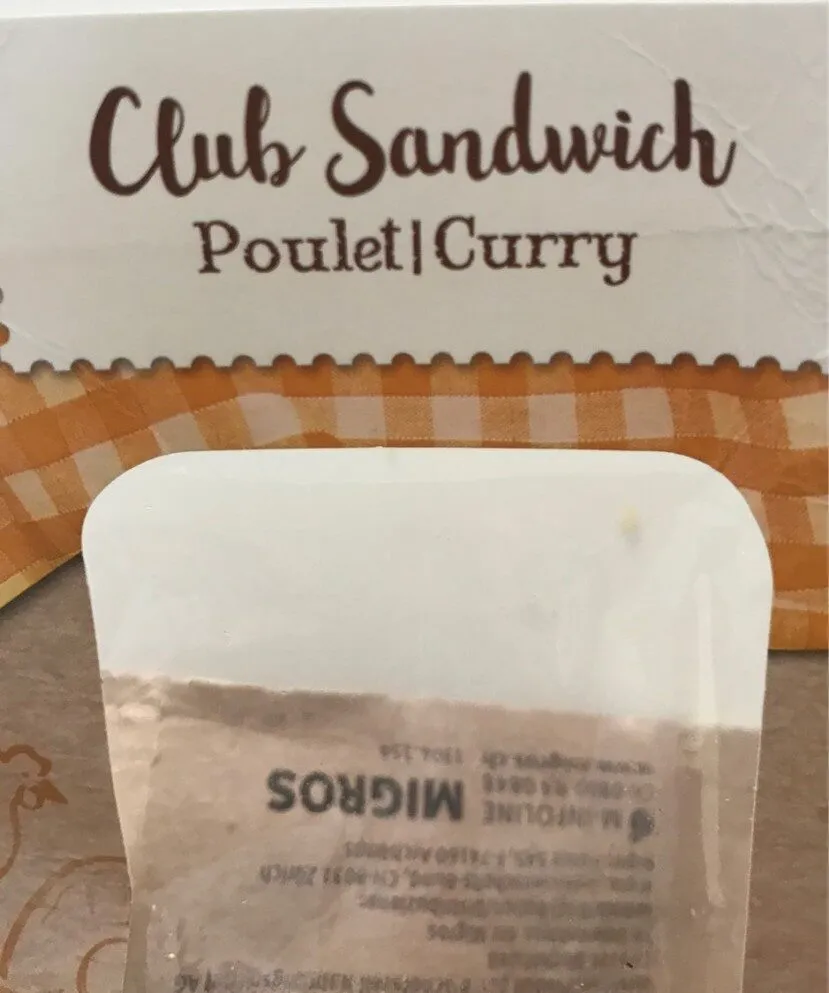 Club Sandwich Curry Poulet