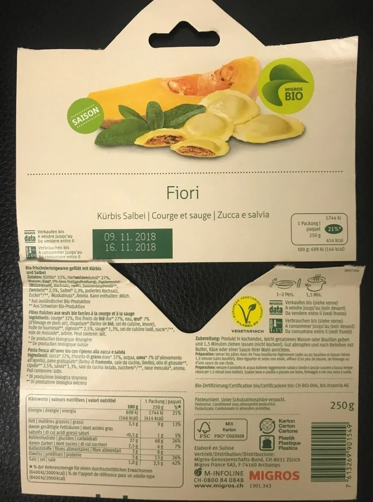 Fiori courge et sauge