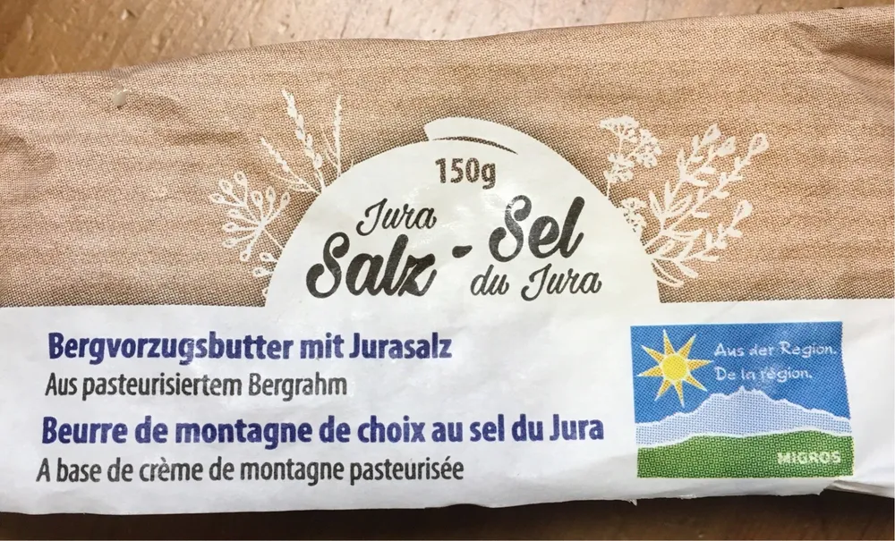 Beurre de montagne de choix au sel du Jura