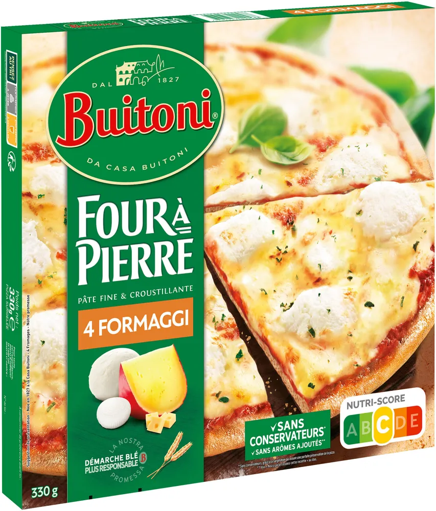 BUITONI FOUR A PIERRE Pizza surgelée 4 Formaggi 330g