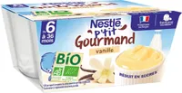 NESTLÉ P'tit GOURMAND BIO saveur Vanille 4x90g