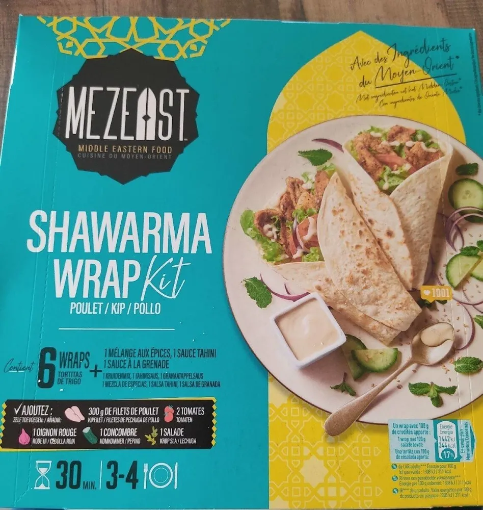 Shawarma wrap kit poulet