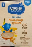 Papilla con leche avena,mango y platano
