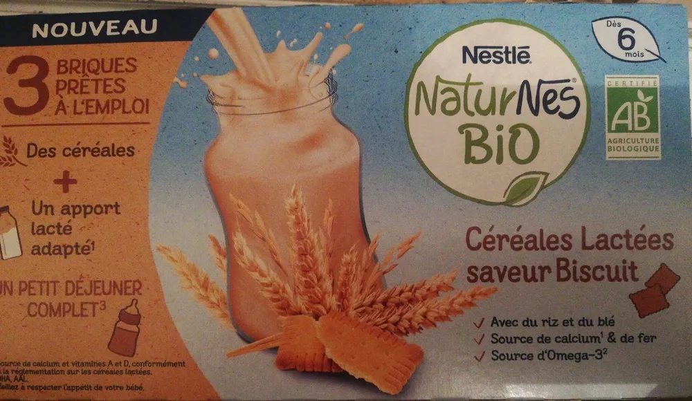 Céréales lactées saveur biscuit