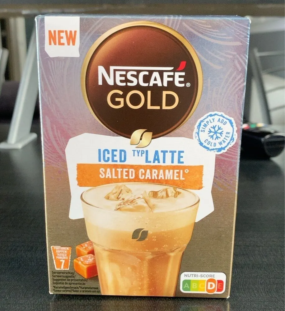 Iced latte salted caramel