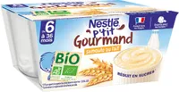 NESTLÉ P'TIT GOURMAND Semoule au Lait BIO 4x90g