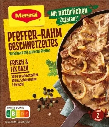 Fix Pfeffer Rahm Geschnetzeltes