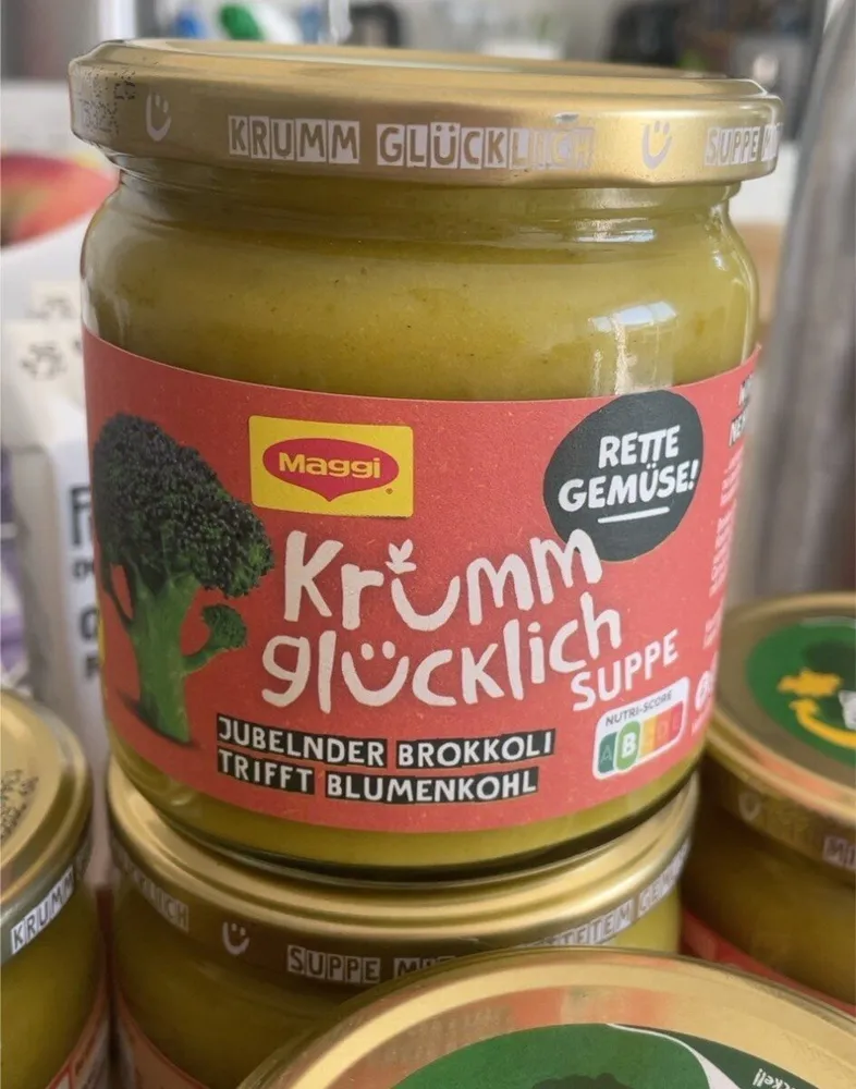 Krumm glücklich Brokkoli Blumenkohl