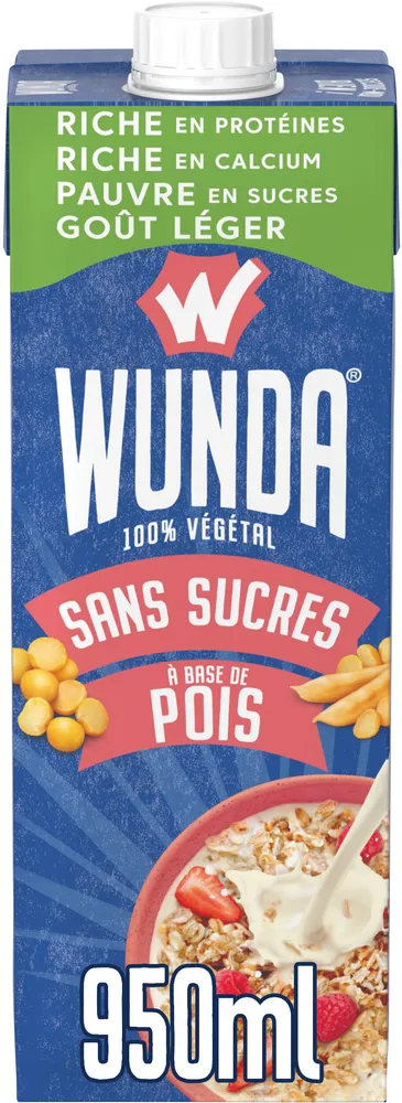 WUNDA Sans sucres à base de pois