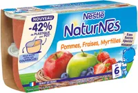 NESTLE NATURNES Pomme Fraise Myrtille 4x130g