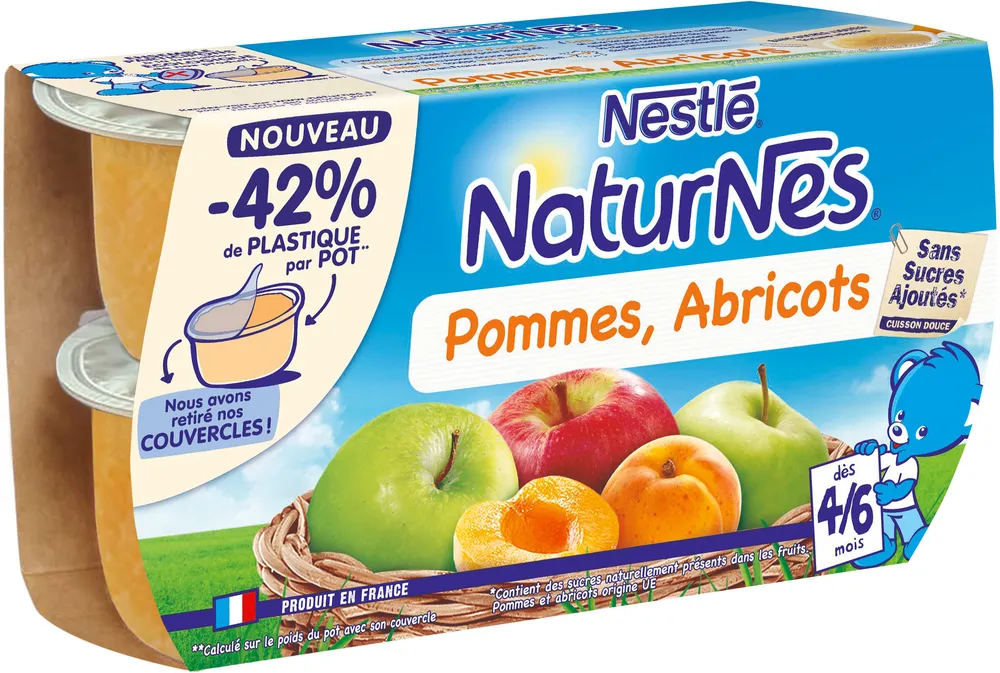 NESTLE NATURNES Pomme Abricot 4x130g