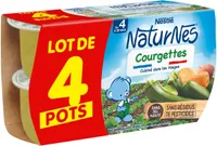 NESTLE NATURNES Petits pots bébé - Courgette 4x130g - Dès 4/6 mois
