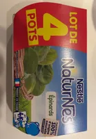 NESTLE NATURNES Petits pots bébé Epinard- 4x130g - Dès 4/6 mois