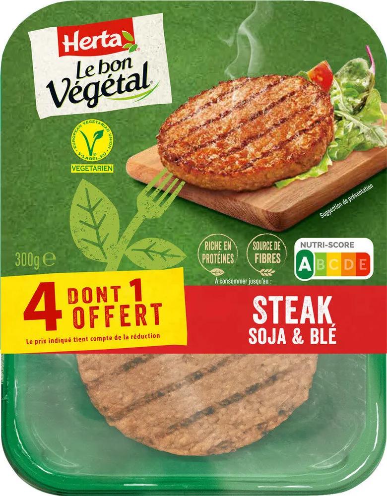 Steak végétal cru à cuire
